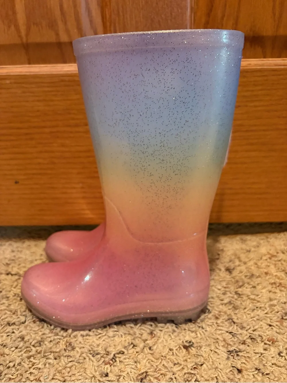 Cat & Jack Iridescent Kids Rain Boots